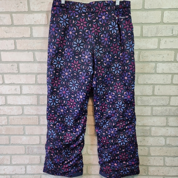 Columbia Big Girls Snowpants Black Pink Purple Aztec Print Size XL 18/20 - Picture 12 of 12